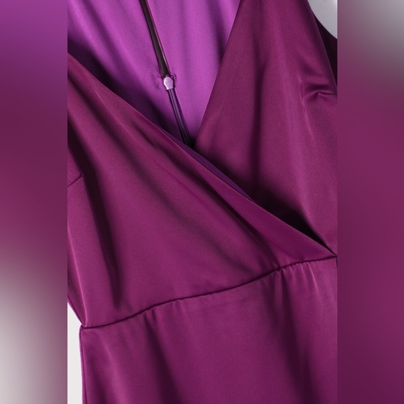 NWT Lulu’s What a Stunner Purple Satin Asymmetrical Mini Dress - Picture 9 of 10